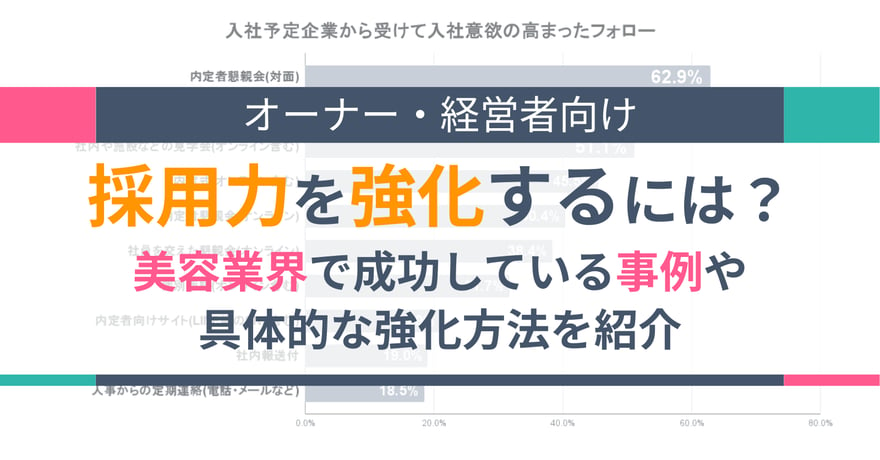 採用力を強化するには？美容業界で成功している事例や具体的な強化方法を紹介