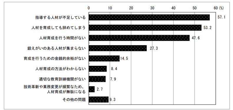 14_能力開発や人材育成に関する問題点の内訳
