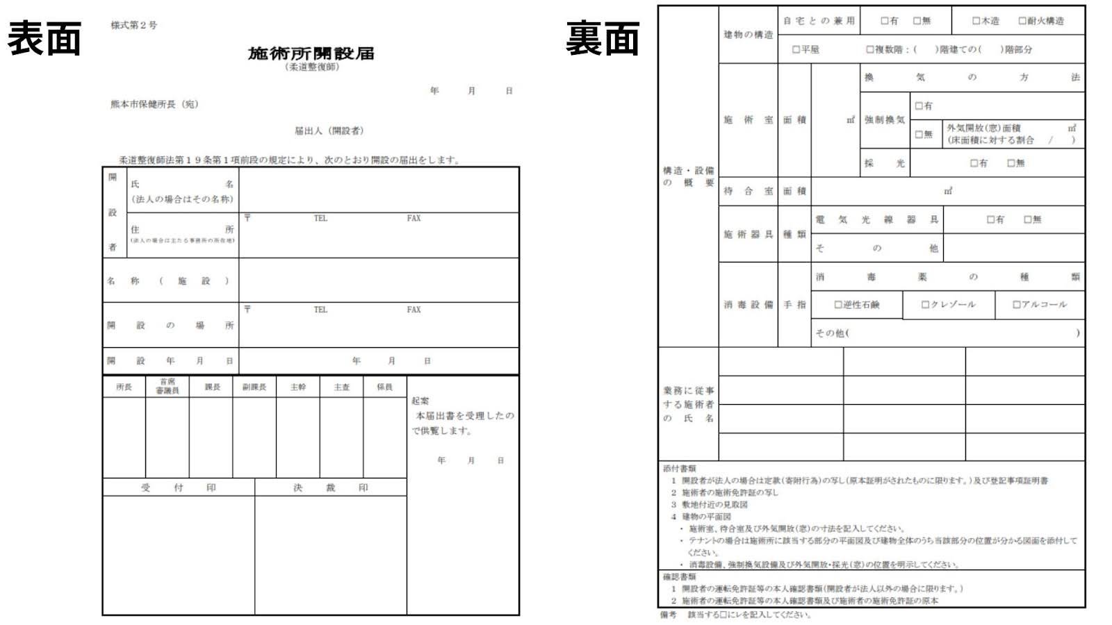 5_柔道整復師の施術所開設届