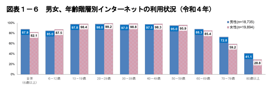 20_男女年齢別インターネット利用割合