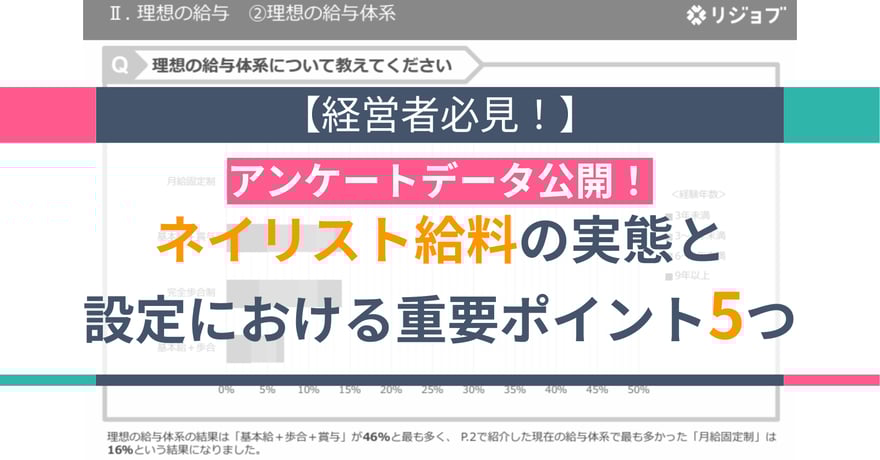 【経営者必見】アンケートデータ公開！ネイリスト給料の実態と設定における重要ポイント5つ
